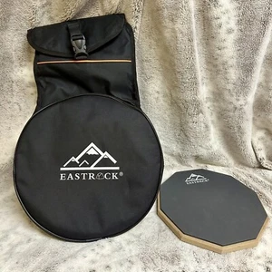 Eastrock Practice Silent Drum Pad & Backpack - 12 Inch Double Sided Pad L@@K !!! - Picture 1 of 7