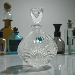 Vintage Michelotti Crystal Perfume Bottle W/ Stopper Made Czech Republic(empty) - Picture 1 of 10