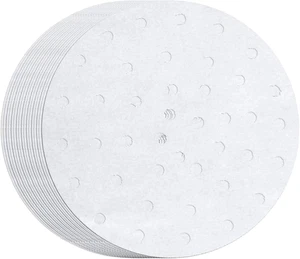 Forros de vapor de bambú de papel pergamino perforado Minedecor 100 unidades para 10 pulgadas - Imagen 1 de 12