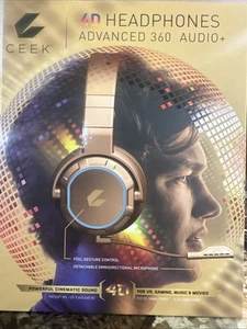 CEEK VR 360 Advanced Wireless Bluetooth Headphones with 4D Vibrations | Gold - Picture 1 of 5