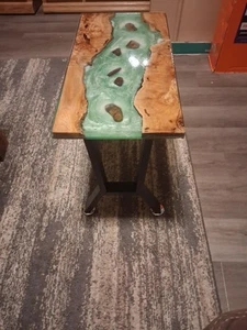 Olive Wood Live Edge River Table - Picture 1 of 3