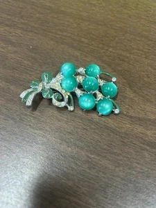 Vintage Brosche mit blauem Stein - Bild 1 von 6