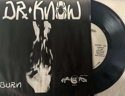 Dr. Know - Burn 7" EP 1986 Super Seven Records – SS7EP 152 VG/VG - Image 1 of 4
