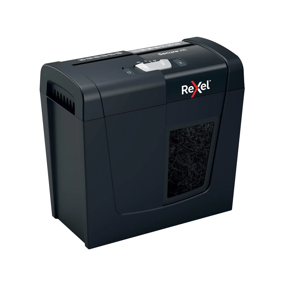 Rexel X6 Cross Cut Paper Shredder 6 Sheet 10L Bin Home Office Document - Image 1 of 4