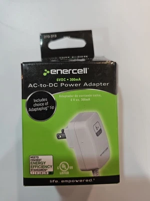 Enercell AC to DC Power Adapter 6V DC 300mA 273-313 - Image 1 of 4