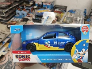Jada Toys Classic Sonic the Hedgehog 1997 Honda Civic Type R - NEW - Picture 1 of 5