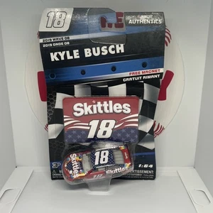 2019 NASCAR Authentics Wave 8 #18 Skittles Patriotic Kyle Busch 1/64 Diecast - Picture 1 of 12