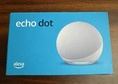 Amazon Echo Dot (5th Gen) with Alexa Glacier White - NIB SEALED - Image 1 of 4