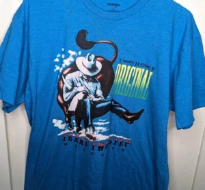 Blue Wrangler The Original Texas Two Step Two-Step T-Shirt L USA Made Cowboy - Bild 1 von 7