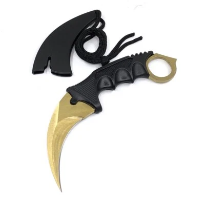 Cuchillo militar de 7,5"" hoja fija acero camping caza supervivencia táctica combate Foto 1 de 4