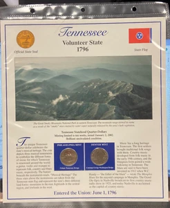 2002 Postal Commemorative Society Statehood Viertel/Briefmarken Tennessee P & D - Bild 1 von 6
