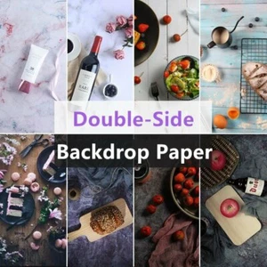 Double-Side Wood Grain Food Photography Backdrop Paper Background Photo Props - Photo 1 sur 54