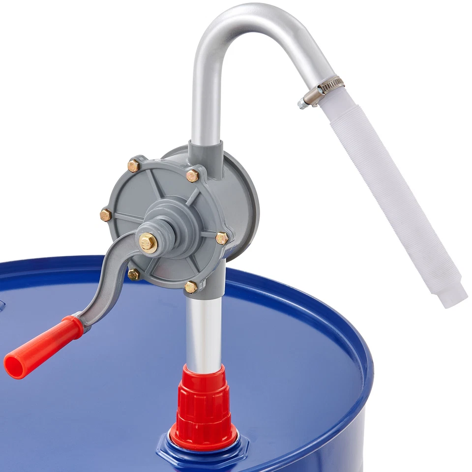 Bomba de tambor, flujo de 6 GPM, bomba de barril rotativo manivela se adapta a tambores de 5 a 55 galones  Foto 1 de 4