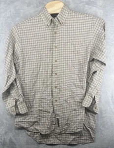 VTG Abercrombie Fitch Shirt Brown Large Button Front Long Sleeve Men’s S READ - Picture 1 of 5