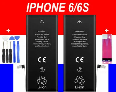 BATTERIE IPHONE 6 / 6S INTERNE 0 CYLCE 100% Neuve Haute Qualité + Outils+adhesif - Image 1 of 4
