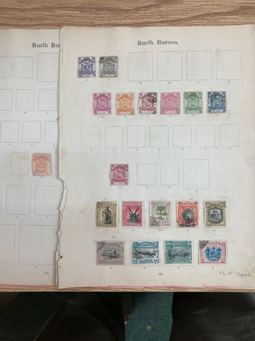 KAPPYSTAMPS NORTH BORNEO COLLECTION OF 38 DIFFERENT STAMPS ON PAGES  A118 Cover
