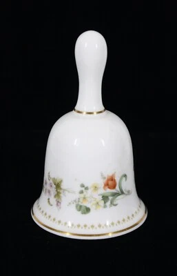 RARE! VINTAGE WEDGWOOD MIRABELLE PATTERN BONE CHINA BELL 4" TALL NEW  - Image 1 of 4