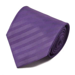 New $230 ISAIA NAPOLI Purple Tonal Ribbon Stripe Silk Tie Handmade - Picture 1 of 4