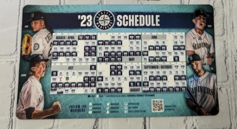 ⚾ Seattle Mariners Opening Day 2023 Season Schedule Magnet Stadium Giveaway MLB Cover
