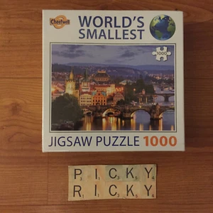 Cheatwell Games World's Smallest 1000 Piece Puzzle Prague Bridges - New/Sealed - Picture 1 of 2