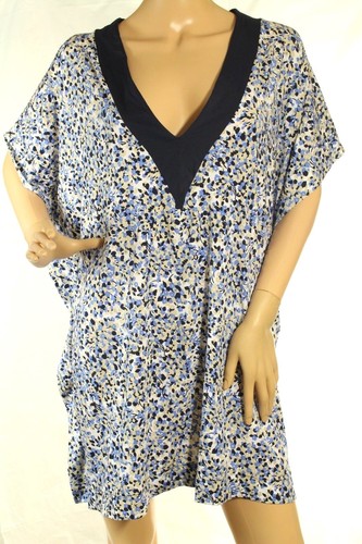 Michael Kors Women's Blue V Neck Tunic Cover Up Size XS S