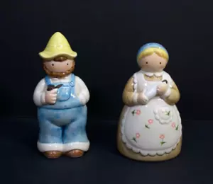 VTG Otagiri 'Farmer & Wife' Salt & Pepper Shaker Set, Japan - Picture 1 of 5