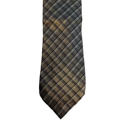 Handmade Valerio Garati Silk Tie Green Blue  Geometric 60” Fall - Image 1 of 4