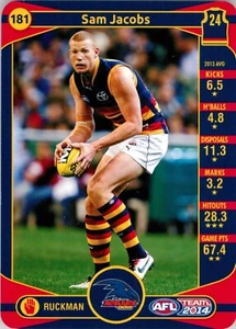 2014 ADELAIDE CROWS AFL Card SAM JACOBS - Bild 1 von 3