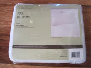 Full Flat Sheet White 130 Thread Count NIP - Picture 1 of 4