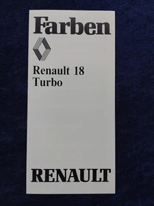 Renault 18 Turbo Farbkarte 11.1980 - Picture 1 of 2