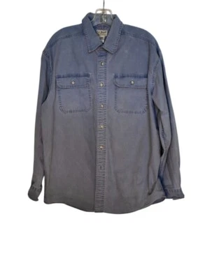 Men's L.L. Bean Denim Utility Shirt Size L - Image 1 of 4