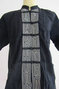 Lanna Northern Thailand Hand Stich Men Cotton Thick T Shirt XL LNM01 - Picture 1 of 3