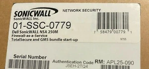 Sonicwall NSA 250M Firewall | Total Secure Package | Sealed box | 01-SSC-0779 - Picture 1 of 3