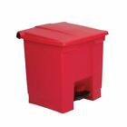 Rubbermaid Step on Container in Red with Tight Fitting Lid Minimise Odour 30L