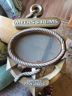 Vintage Myers's JAMAICAN RUM Bar Mirror Sign Advertisement MYERS RUM 24×14.5×2.5 - Изображение 1 из 4
