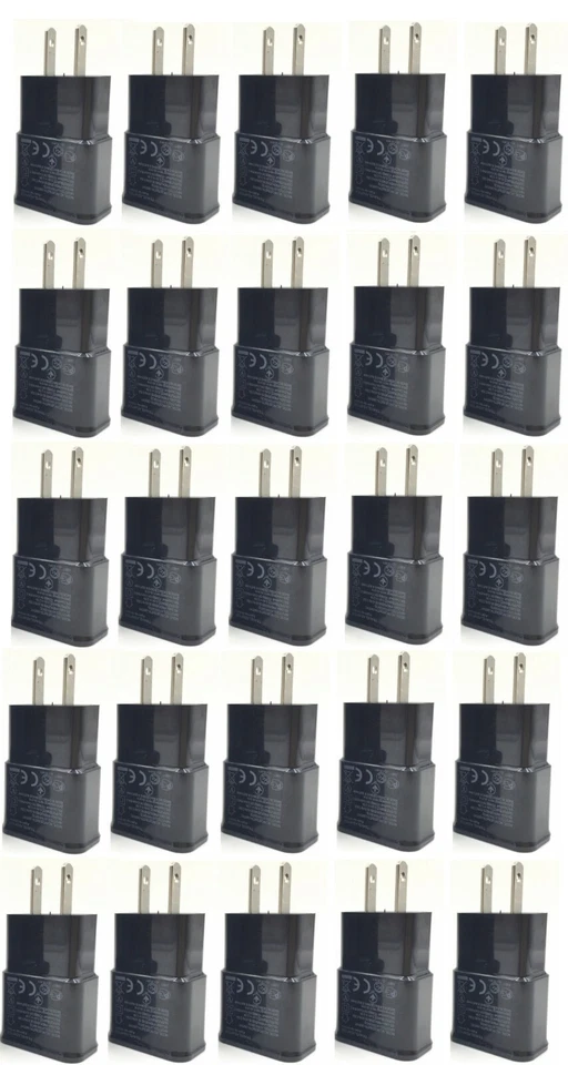 Lote 2A USB Cargador de Pared Enchufe Hogar Adaptador de Corriente Para Samsung Teléfono Android LG  Foto 1 de 1