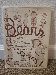 Ruth Krauss & Phyllis Rowand BEARS 1st Edition 1948 Vintage Childrens Book - Picture 1 of 11