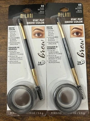 Milani Stay Put Brow Color 0.09 Oz # 05 DARK BROWN - 2 Pack - Image 1 of 3