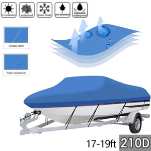 17-19ft Boat Cover Waterproof for Fishing Ski Bass Heavy Duty V-Hull Runabout - Bild 1 von 9