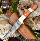 Csfif Hot Item Skinner Knife Twist Damascus Bone And Wood Tactical Razor Sharp