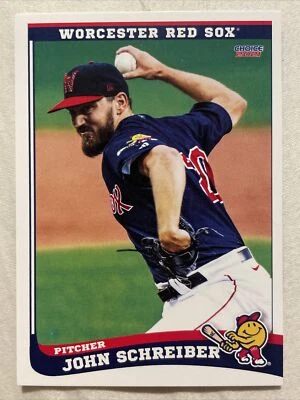 2021 John Schreiber Minor League Rookie Card RC Boston Worcester Red Sox  - Image 1 of 2