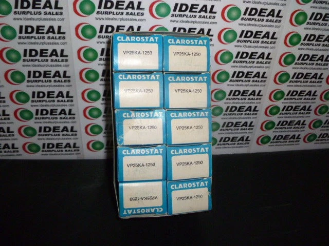 Clarostat VP25KA1250 Ceramic Variable Wirewound Resistor NOS 5.0O - New In Box - Image 1 of 1