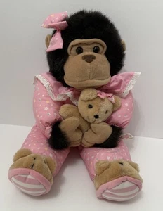 Plush Creations MONOY con TEDDY 18" Oso Zapatillas Nylon Paracaídas Mono Chimpancé De Colección - Imagen 1 de 7