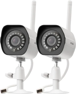 Zmodo Outdoor Security Camera Wireless (2 Pack), 2 Count (Pack of 2), White  - Image 1 of 4