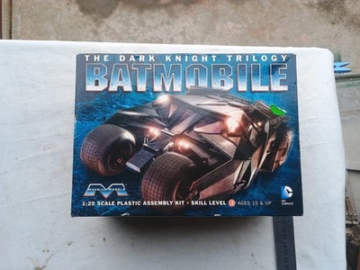 Moebius Models Batman Dark Knight Batmobile 1:25 943 Model Kit PARTIALLY OPENED - Image 1 of 4