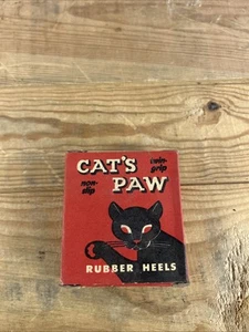 Cat's Paw rubber heels Vintage Great Graphics Advertising Halloween Size 11 - Picture 1 of 5