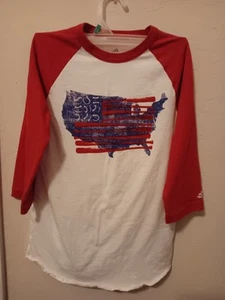 Adidas, Youth Kids Size Medium, Flag 4th Of July T-shirt, EUC - Picture 1 of 5