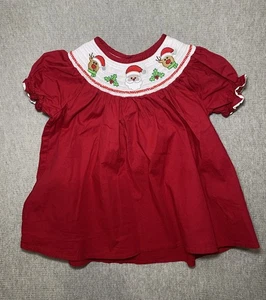 Vestido Rojo Cactus Pequeño Cactus Navidad Papá Noel Talla 2T - Imagen 1 de 11