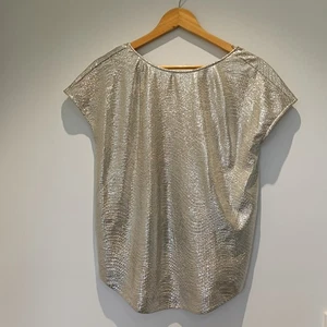 Country Road Small Metallic Gold Top Shimmer Ethereal Fairy Party Occasion NYE - Picture 1 of 12