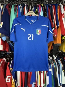 Andrea Pirlo #21 Italy 2010 World Cup Home Football Shirt Soccer Jersey Size M - Picture 1 of 9